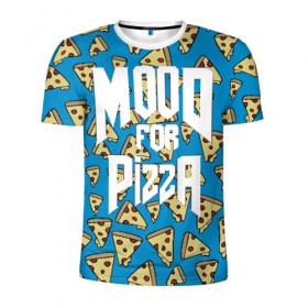 Мужская футболка 3D спортивная с принтом Mood Pizza Doom в городе Новоалтайск, 100% полиэстер с улучшенными характеристиками | приталенный силуэт, круглая горловина, широкие плечи, сужается к линии бедра | cacodemon | doom | eternal | pizza | вечность | вечный | дум | итёрнал | какодемон | пицца | этернал
