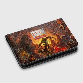 Картхолдер с принтом с принтом Doom в городе Новоалтайск, натуральная матовая кожа | размер 7,3 х 10 см; кардхолдер имеет 4 кармана для карт; | Тематика изображения на принте: cacodemon | doom | eternal | вечность | вечный | дум | итёрнал | какодемон | этернал