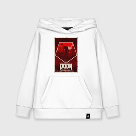 Детская толстовка хлопок с принтом Doom в городе Новоалтайск, 100% хлопок | Круглый горловой вырез, эластичные манжеты, пояс, капюшен | cacodemon | doom | eternal | вечность | вечный | дум | итёрнал | какодемон | этернал