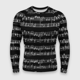 Мужской рашгард 3D с принтом Ноты в городе Новоалтайск,  |  | black | melody | music | music lover | musician | notes | white | белый | классический | мелодия | меломан | музыка | музыкант | ноты | черный