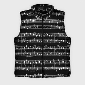 Мужской жилет утепленный 3D с принтом Ноты в городе Новоалтайск,  |  | black | melody | music | music lover | musician | notes | white | белый | классический | мелодия | меломан | музыка | музыкант | ноты | черный