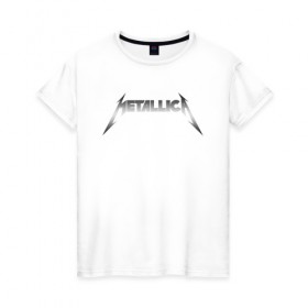 Женская футболка хлопок с принтом METALLICA (НА СПИНЕ) в городе Новоалтайск, 100% хлопок | прямой крой, круглый вырез горловины, длина до линии бедер, слегка спущенное плечо | matters metallica | music | nothing else | rock | trash metal | группа | музыка | музыканты | рок | трэш металл