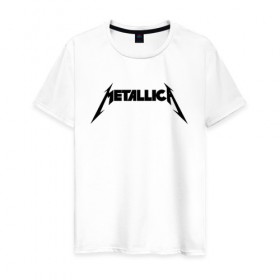 Мужская футболка хлопок с принтом METALLICA (НА СПИНЕ) в городе Новоалтайск, 100% хлопок | прямой крой, круглый вырез горловины, длина до линии бедер, слегка спущенное плечо. | 