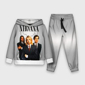 Детский костюм 3D (с толстовкой) с принтом Nirvana в городе Новоалтайск,  |  | 90 | alternative | crimson | david grohl | foo fighters | grunge | kurt cobain | music | nirvana | rip | rock | smile | гранж | группа | девяностые | курт кобейн | музыка | нирвана | рок