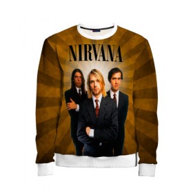 Детский свитшот 3D с принтом Nirvana в городе Новоалтайск, 100% полиэстер | свободная посадка, прямой крой, мягкая тканевая резинка на рукавах и понизу свитшота | Тематика изображения на принте: 90 | alternative | crimson | david grohl | foo fighters | grunge | kurt cobain | music | nirvana | rip | rock | smile | гранж | группа | девяностые | курт кобейн | музыка | нирвана | рок