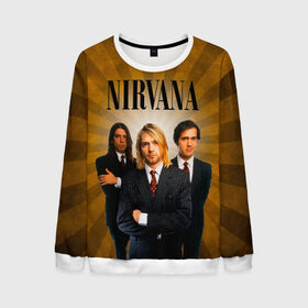 Мужской свитшот 3D с принтом Nirvana в городе Новоалтайск, 100% полиэстер с мягким внутренним слоем | круглый вырез горловины, мягкая резинка на манжетах и поясе, свободная посадка по фигуре | 90 | alternative | crimson | david grohl | foo fighters | grunge | kurt cobain | music | nirvana | rip | rock | smile | гранж | группа | девяностые | курт кобейн | музыка | нирвана | рок