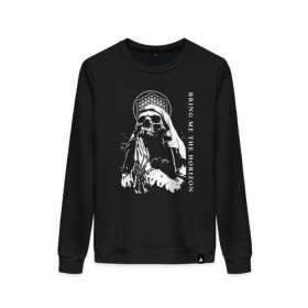 Женский свитшот хлопок с принтом Bring Me the Horizon в городе Новоалтайск, 100% хлопок | прямой крой, круглый вырез, на манжетах и по низу широкая трикотажная резинка  | bmth | bring me the horizon | альтернативный | бмт | бмтх | бмтш | брин | бринг | горизонт | достань для меня | дэткор | зе | метал | ми | рок | хоризон | электроник