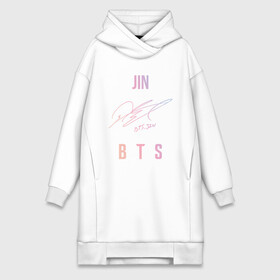 Платье-худи хлопок с принтом JIN BTS АВТОГРАФ в городе Новоалтайск,  |  | bts | bts boy | bts love | jin | k pop | love yourself | айдол | битиэс | бтс | ким тэ хен | фанфик бтс | чин. | чон чонгук