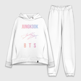 Женский костюм хлопок Oversize с принтом JUNGKOOK BTS АВТОГРАФ в городе Новоалтайск,  |  | bts | bts boy | bts love | jungkook. | k pop | love yourself | айдол | битиэс | бтс | ким тэ хен | фанфик бтс | чон чонгук