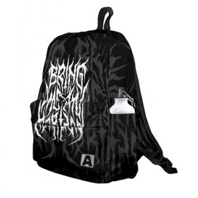 Рюкзак 3D с принтом BRING ME THE HORIZON в городе Новоалтайск, 100% полиэстер | лямки с регулируемой длиной, сверху петелька, чтобы рюкзак можно было повесить на вешалку. Основное отделение закрывается на молнию, как и внешний карман. Внутри два дополнительных кармана, один из которых закрывается на молнию. По бокам два дополнительных кармашка | Тематика изображения на принте: bmth | bring me the horizon | music | rock | бмтш | группа | дэткор | музыка | музыканты | рок | электроник