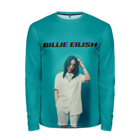 Мужской лонгслив 3D с принтом Billie Eilish в городе Новоалтайск, 100% полиэстер | длинные рукава, круглый вырез горловины, полуприлегающий силуэт | ayelish | bad guy | billie eilish | eilish | билли айлиш | эйлиш | элиш