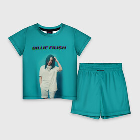 Детский костюм с шортами 3D с принтом Billie Eilish в городе Новоалтайск,  |  | Тематика изображения на принте: ayelish | bad guy | billie eilish | eilish | билли айлиш | эйлиш | элиш