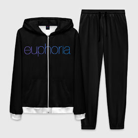 Мужской костюм 3D с принтом сериал Euphoria в городе Новоалтайск, 100% полиэстер | Манжеты и пояс оформлены тканевой резинкой, двухслойный капюшон со шнурком для регулировки, карманы спереди | zendaya | зендея | ру беннетт | сериал euphoria | эйфория