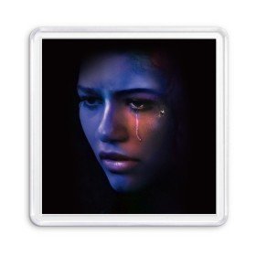 Магнит 55*55 с принтом сериал Euphoria в городе Новоалтайск, Пластик | Размер: 65*65 мм; Размер печати: 55*55 мм | Тематика изображения на принте: zendaya | зендея | ру беннетт | сериал euphoria | эйфория