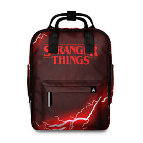 Женский рюкзак 3D с принтом STRANGER THINGS в городе Новоалтайск, 100% полиэстер | лямки с регулируемой длиной, сверху ручки, чтобы рюкзак нести как сумку. Основное отделение закрывается на молнию, как и внешний карман. Внутри два дополнительных кармана, один из которых закрывается на молнию. По бокам два дополнительных кармашка, куда поместится маленькая бутылочка
 | 011 | eggo | eleven | friends don t lie | netflix | season 3 | stranger things | демогоргон | нетфликс | одиннадцатая | очень странные дела | сезон 3