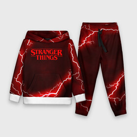 Детский костюм 3D (с толстовкой) с принтом STRANGER THINGS в городе Новоалтайск,  |  | Тематика изображения на принте: 011 | eggo | eleven | friends don t lie | netflix | season 3 | stranger things | демогоргон | нетфликс | одиннадцатая | очень странные дела | сезон 3