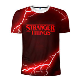 Мужская футболка 3D спортивная с принтом STRANGER THINGS в городе Новоалтайск, 100% полиэстер с улучшенными характеристиками | приталенный силуэт, круглая горловина, широкие плечи, сужается к линии бедра | 011 | eggo | eleven | friends don t lie | netflix | season 3 | stranger things | демогоргон | нетфликс | одиннадцатая | очень странные дела | сезон 3