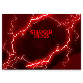 Поздравительная открытка с принтом STRANGER THINGS в городе Новоалтайск, 100% бумага | плотность бумаги 280 г/м2, матовая, на обратной стороне линовка и место для марки
 | Тематика изображения на принте: 011 | eggo | eleven | friends don t lie | netflix | season 3 | stranger things | демогоргон | нетфликс | одиннадцатая | очень странные дела | сезон 3