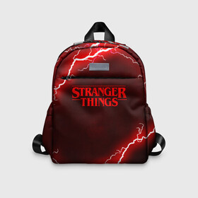 Детский рюкзак 3D с принтом STRANGER THINGS в городе Новоалтайск, 100% полиэстер | лямки с регулируемой длиной, сверху петелька, чтобы рюкзак можно было повесить на вешалку. Основное отделение закрывается на молнию, как и внешний карман. Внутри дополнительный карман. По бокам два дополнительных кармашка | 011 | eggo | eleven | friends don t lie | netflix | season 3 | stranger things | демогоргон | нетфликс | одиннадцатая | очень странные дела | сезон 3