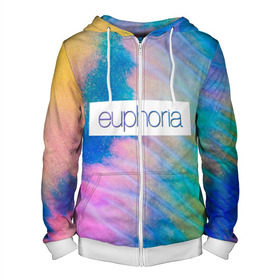 Мужская толстовка 3D на молнии с принтом сериал Euphoria в городе Новоалтайск, 100% полиэстер | длина до линии бедра, манжеты и пояс оформлены мягкой тканевой резинкой, двухслойный капюшон со шнурком для регулировки, спереди молния, по бокам два кармана | zendaya | зендея | ру беннетт | сериал euphoria | эйфория