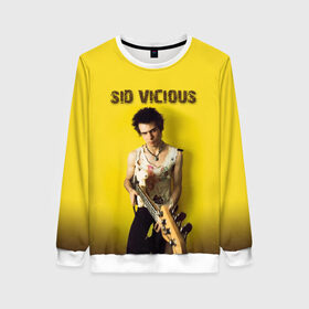 Женский свитшот 3D с принтом Sid Vicious в городе Новоалтайск, 100% полиэстер с мягким внутренним слоем | круглый вырез горловины, мягкая резинка на манжетах и поясе, свободная посадка по фигуре | england | music | my way | no future | sid and nancy | sid vicious | trash | музыка | панк | рок | сид вишес | сид и ненси