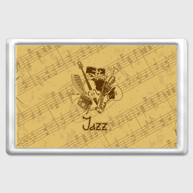 Магнит 45*70 с принтом Jazz в городе Новоалтайск, Пластик | Размер: 78*52 мм; Размер печати: 70*45 | brown | cello | drum | guitar | instrument | jazz | musical | retro | saxophone | sheet music | trumpet | vintage | yellow | барабан | винтаж | виолончель | гитара | джаз | желтый | инструмент | коричневый | музыка | музыкальный | ноты | ретро | сак