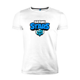 Мужская футболка премиум с принтом BRAWLSTARS в городе Новоалтайск, 92% хлопок, 8% лайкра | приталенный силуэт, круглый вырез ворота, длина до линии бедра, короткий рукав | android | brawl stars | games | mobile game | stars | игры | мобильные игры