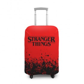 Чехол для чемодана 3D с принтом STRANGER THINGS в городе Новоалтайск, 86% полиэфир, 14% спандекс | двустороннее нанесение принта, прорези для ручек и колес | stranger things | очень странные дела