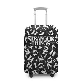 Чехол для чемодана 3D с принтом STRANGER THINGS в городе Новоалтайск, 86% полиэфир, 14% спандекс | двустороннее нанесение принта, прорези для ручек и колес | stranger things | очень странные дела