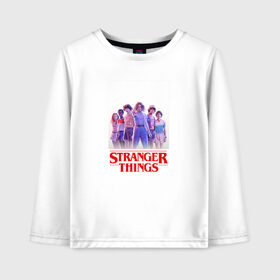Детский лонгслив хлопок с принтом STRANGER THINGS в городе Новоалтайск, 100% хлопок | круглый вырез горловины, полуприлегающий силуэт, длина до линии бедер | stranger things | очень странные дела