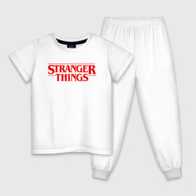 Детская пижама хлопок с принтом STRANGER THINGS в городе Новоалтайск, 100% хлопок |  брюки и футболка прямого кроя, без карманов, на брюках мягкая резинка на поясе и по низу штанин
 | 11 | stranger things | одди | одиннадцатая | очень странные дела | сериалы