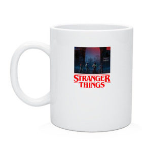 Кружка с принтом STRANGER THINGS в городе Новоалтайск, керамика | объем — 330 мл, диаметр — 80 мм. Принт наносится на бока кружки, можно сделать два разных изображения | 11 | stranger things | одди | одиннадцатая | очень странные дела | сериалы