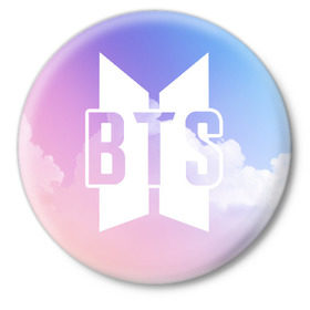 Значок с принтом BTS в городе Новоалтайск,  металл | круглая форма, металлическая застежка в виде булавки | bangtan boys | bts | love yourself | бтс