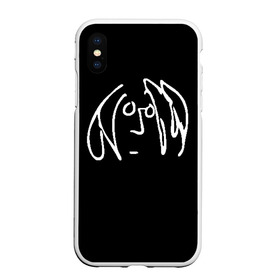 Чехол для iPhone XS Max матовый с принтом Джон Леннон в городе Новоалтайск, Силикон | Область печати: задняя сторона чехла, без боковых панелей | the beatles | битлз | битлы | джон леннон