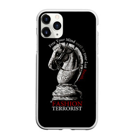 Чехол для iPhone 11 Pro Max матовый с принтом A Fashion Terrorist в городе Новоалтайск, Силикон |  | Тематика изображения на принте: black | chess | cool | figure | horse | red | slogan | style | white | белый | конь | красный | лошадь | прикольный | слоган | стиль | фигура | черный | шахматы