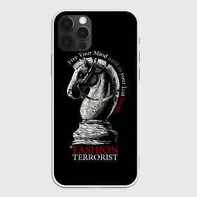 Чехол для iPhone 12 Pro Max с принтом A Fashion Terrorist в городе Новоалтайск, Силикон |  | black | chess | cool | figure | horse | red | slogan | style | white | белый | конь | красный | лошадь | прикольный | слоган | стиль | фигура | черный | шахматы