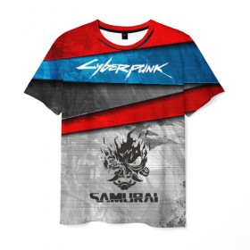 Мужская футболка 3D с принтом cyberpunk 2077 Samurai в городе Новоалтайск, 100% полиэфир | прямой крой, круглый вырез горловины, длина до линии бедер | cyberpunk 2077 | hacker | hacknet | арт | взлом | киберпанк | программист | хакер