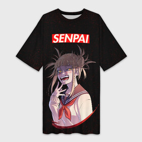 Платье-футболка 3D с принтом Senpai (My Hero Academia) в городе Новоалтайск,  |  | academia | ahegao | anime | deku | hero | my hero academia | sempai | senpai | академия | аниме | ахегао | деку | моя геройская академия | семпай | сенпай