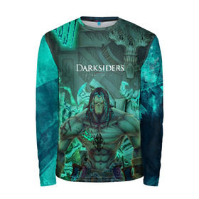 Мужской лонгслив 3D с принтом Darksiders 2 в городе Новоалтайск, 100% полиэстер | длинные рукава, круглый вырез горловины, полуприлегающий силуэт | 3d | 3dвосприятие | action rpg | darksiders 2 | апокалипсис | арт | верблюд | война | всадник | желтый | зеброид | игра | караван | компьютерная | конь | монстры | серый | слешер
