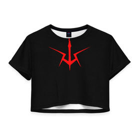 Женская футболка Cropp-top с принтом Code Geass в городе Новоалтайск, 100% полиэстер | круглая горловина, длина футболки до линии талии, рукава с отворотами | anime | аниме | код гиас | код гиасс