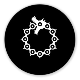Коврик для мышки круглый с принтом Dragon в городе Новоалтайск, резина и полиэстер | круглая форма, изображение наносится на всю лицевую часть | anime | meliodas | seven deadly sins | аниме | мелиодас