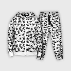 Детский костюм 3D с принтом ЪУЪ в городе Новоалтайск,  |  | cursed cat | meme | pattern | truxkot19 | кот мем | мем с котом | мемы | паттерн | прикол | съука | черный кот | ъуъ съука | юмор
