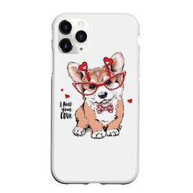Чехол для iPhone 11 Pro матовый с принтом I need your love в городе Новоалтайск, Силикон |  | Тематика изображения на принте: animal | bow | bow tie | breed | cute | dog | funny | hearts | i need your love | polka dot | puppy | red | the inscription | white | бант | белый | вельш корги пемброк | галстук бабочка | горошек | животное | забавный | красный | любовь | милый | м