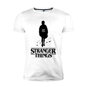 Мужская футболка премиум с принтом STRANGER THINGS в городе Новоалтайск, 92% хлопок, 8% лайкра | приталенный силуэт, круглый вырез ворота, длина до линии бедра, короткий рукав | stranger 2 | stranger 3 | stranger things 3 | things 2 | things 3 | очень странные дела | очень странные дела 3. | очень странный дело