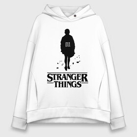 Женское худи Oversize хлопок с принтом STRANGER THINGS в городе Новоалтайск, френч-терри — 70% хлопок, 30% полиэстер. Мягкий теплый начес внутри —100% хлопок | боковые карманы, эластичные манжеты и нижняя кромка, капюшон на магнитной кнопке | stranger 2 | stranger 3 | stranger things 3 | things 2 | things 3 | очень странные дела | очень странные дела 3. | очень странный дело