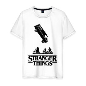 Мужская футболка хлопок с принтом STRANGER THINGS в городе Новоалтайск, 100% хлопок | прямой крой, круглый вырез горловины, длина до линии бедер, слегка спущенное плечо. | stranger 2 | stranger 3 | stranger things 3 | things 2 | things 3 | очень странные дела | очень странные дела 3. | очень странный дело
