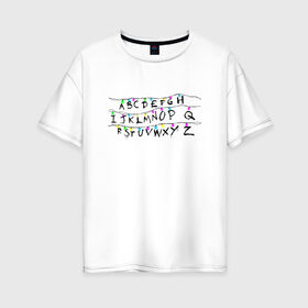 Женская футболка хлопок Oversize с принтом STRANGER THINGS в городе Новоалтайск, 100% хлопок | свободный крой, круглый ворот, спущенный рукав, длина до линии бедер
 | stranger 2 | stranger 3 | stranger things 3 | things 2 | things 3 | очень странные дела | очень странные дела 3. | очень странный дело