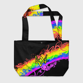 Пляжная сумка 3D с принтом WATCH DOGS в городе Новоалтайск, 100% полиэстер | застегивается на металлическую кнопку; внутренний карман застегивается на молнию. Стенки укреплены специальным мягким материалом, чтобы защитить содержимое от несильных ударов
 | action | ct os | ded sec | fox | game | hacker | legion | watch dogs | watch dogs 2 | watch dogs legion | знак лиса | игра | компьютерная игра | легион | хакер