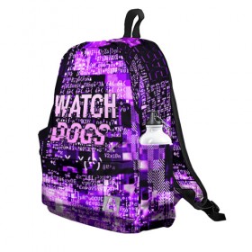 Рюкзак 3D с принтом WATCH DOGS в городе Новоалтайск, 100% полиэстер | лямки с регулируемой длиной, сверху петелька, чтобы рюкзак можно было повесить на вешалку. Основное отделение закрывается на молнию, как и внешний карман. Внутри два дополнительных кармана, один из которых закрывается на молнию. По бокам два дополнительных кармашка | action | ct os | ded sec | fox | game | hacker | legion | watch dogs | watch dogs 2 | watch dogs legion | знак лиса | игра | компьютерная игра | легион | хакер