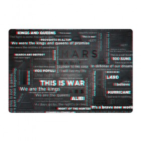 Магнитный плакат 3Х2 с принтом 30 SECONDS TO MARS в городе Новоалтайск, Полимерный материал с магнитным слоем | 6 деталей размером 9*9 см | 30 seconds to mars | 30 секунд до марса | jared leto | thirty seconds to mars | джаред лето